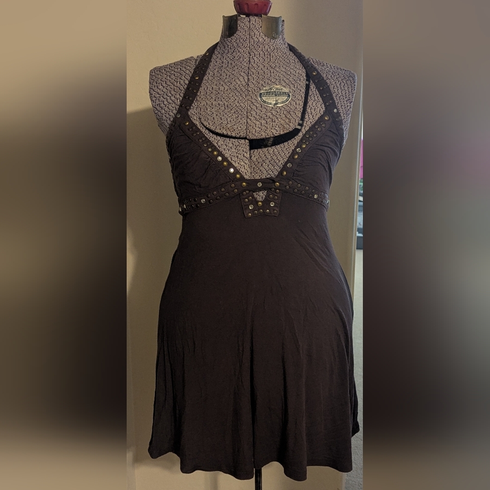 Brown Halter Top/Mini Dress Size Small